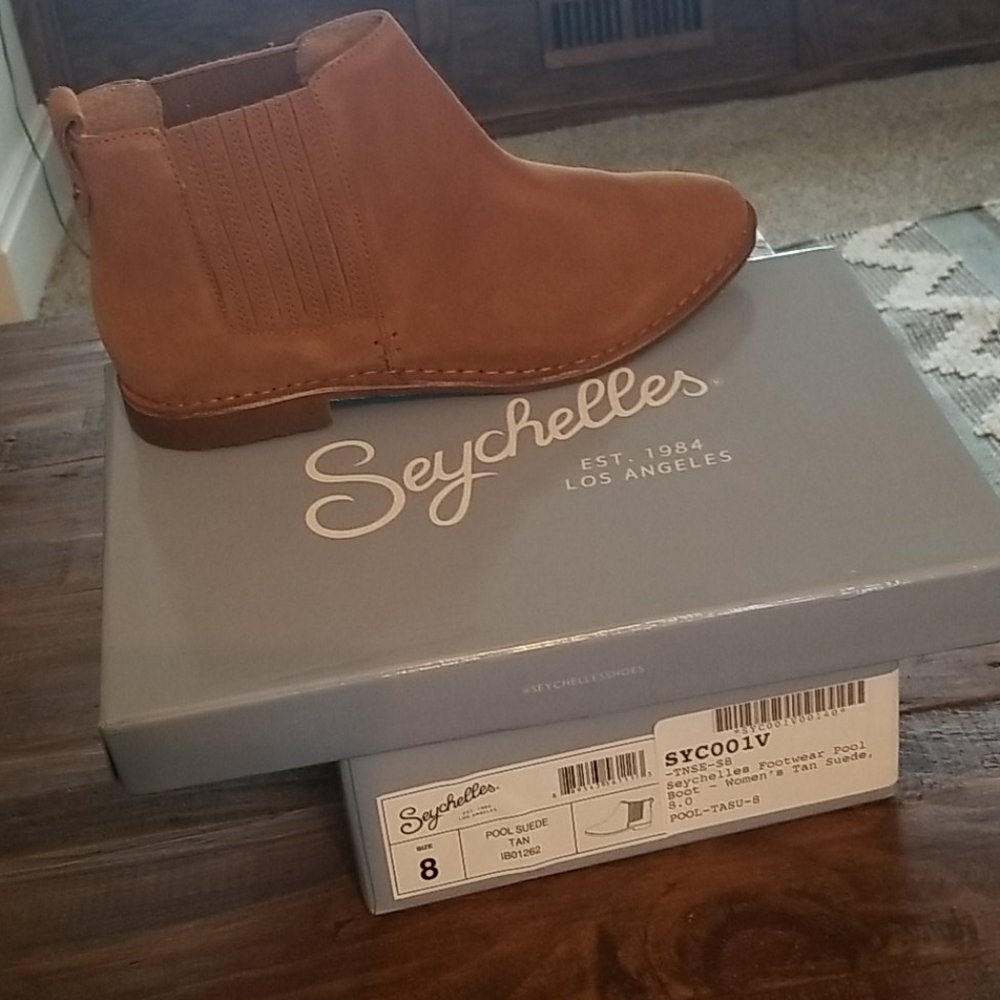 Seychelles Ankle Boot Tan Suede Size 8
